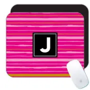 Gift Mousepad : Stripes Pink Gold Scandinavian Modern Contemporary Design