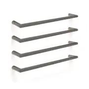 Brushed Gun Metal Grey 600mm Round PVD Single Heated Rail