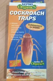 12 Gepro Organics Cockroach Traps, pesticide free pest control baits