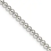 20 Inch Sterling Silver 4mm Beads On Box Chain