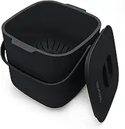 YourCasa Organic Kitchen Waste Bin - 7 L - Compost Bin Kitchen for Everyday Organic Waste Container - Dishwasher Safe - Odour-Proof - Removable Strainer - Organic Bin Small with Lid Organic Bucket