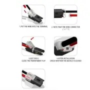 10Pcs 2Pin Quick Pluggable Splice Electrical Cable Wire Connector Crimp Termi=y=
