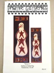 Primitive Gatherings Pattern BQ147 Burl Snowman Runner 13"x40" Applique