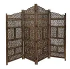 ANTIQUE INDIAN FURNITURE HANDCRAFT WOODEN PARTITION SCREEN ROOM DIVIDER FOR HOME