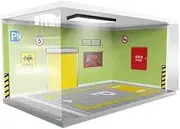 Simulation Parking lot Mode Simulation Parking lot Model 1:24 Assembled Alloy car Display Scene PVC Garage Ornaments Car Garage Protective Organizer Scene(Green)