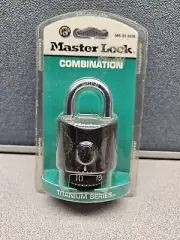 Vintage Master Lock Titanium Series Weather Tough Combination Lock, NOS