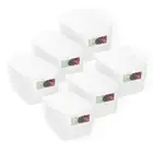 12pc Lemon & Lime Clear Keep Fresh 600ml/13.5cm Takeaway Food Container Storage