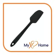 9" Black Silicone Spatula by MyXOHome (1, 2, 4 or 6 Spatulas)