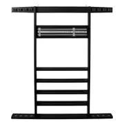 Black Pool Snooker Billiard Cue Stick Rack Holder Unit For 8 Cues, Balls, Triangle, Snooker Scoreboard