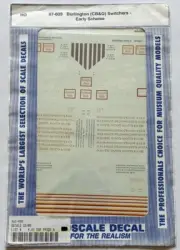 MICROSCALE HO SCALE DECAL-BURLINGTON (CB&Q) SWITCHERS (EARLY SCHEMES) #87-609
