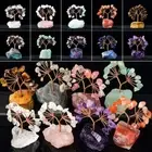 Multicolor Lucky Crystal Tree Crystal Stone Base Feng Shui Trees