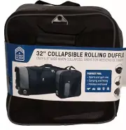 Hard Rock Hotel Casino First Class 32" Collapsible Rolling Duffle Bag Blk