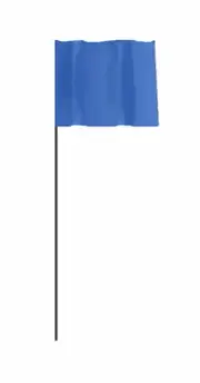 CH Hanson 15068 Weather Resistant Marking Flag, Blue, Bag/10