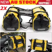 2X Universal 30L Motorcycle Saddle Bag Tail Bag Storage Luggage Rear Seat Bag AU