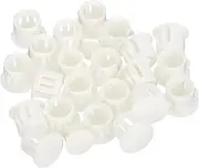 Angoily 120pcs Plug Power Station Plugs Hole Cover Surge Protector Outdoor Bank Machine Chair End Caps Strip Outlet Extender Solution Fasteners Strainer Holders Drain White Plastic