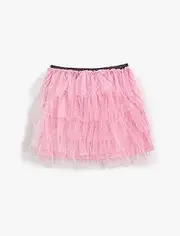[Koton] Girls' Tutu Mini Layered Frilly Elastic Waist Skirt
