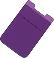TEHAUX 2Pcs Purple Double Layer Phone Pouch Adhesive Holder Stick Cell Phone Wallet for Cards Cash Durable Back Patch Pocket Cover Mobile Phone Card Holder