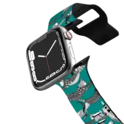 Apple Watch Series 4-6, SE (40mm) Impact Band cat party teal apple watch band
