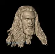 1:12 Aquaman Jason Momoa Head Sculpt Carved For 6" Male Action Figure Body Toys
