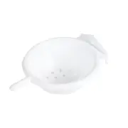 SUPERIOR QUALITY: 4 X PLASTIC NEST PANS WITH PERCH FOR CANARIES/FINCHES- WHITE