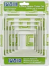 PME Square Cookie, Set of 6 Cutters, for Cake Decorating