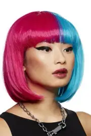 Manic Panic Blue Valentine Glam Doll Wig Heat Styleable Ladies Bob Wig Fancy Dre