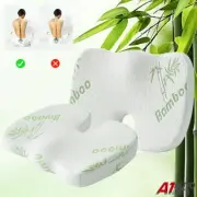 Bamboo Cushion Seat Pillow Orthopaedic Coccyx Back Pain Relief Soft Memory Foam