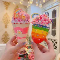 在飛比找ETMall東森購物網優惠-兒童手工制作DIY奶油膠冰淇淋杯材料包 仿真甜品超輕黏土益智