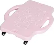 Garende Scooter Board for Kids with Handle and Casters for Play Areas, Pink