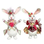 Mark Roberts Mr & Mrs Fluffy Chubby Rabbit 15, Set of 2