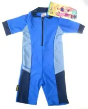 SUNWISE SwimSuit Romper One Piece SPF UV Protection Child Kid Blue SZ 4T NWT