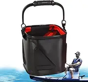 Bait Bucket,Foldable Fish Bucket with Wider Handle | Multi-Functional Sports & Outdoors Accessory for Transport Kayaks Car Beach Boat Bank Outdoor