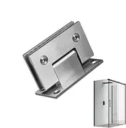 Frameless Shower Doors Hinge - Stainless Steel Replacement Hinges for Cupboard | Shower Doors Hardware Replacement Part Cabinet Hinges Fo Bathroom Doors