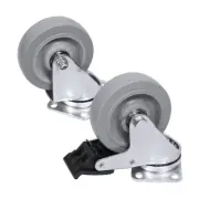 ProX X-CASTER4GR95X65 Gray Replacement (4) 4" Industrial Grade Wheels with Plate