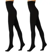 2x Voodoo Totally Matte Tights 100 Denier Black Slimming Pantyhose H31324 Bulk Stockings