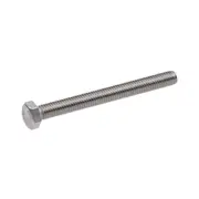Hex Head Screws Bolts 304 Stainless Steel Metric Flat Hexagon Coarse Threaded Machine Cap Fully Thread Assortment SUS Storage Silver M5x50mm