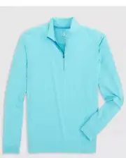 johnnie-O Vaughn Striped Performance 1/4 Zip Pullover Caicos Size L MC-7751837