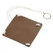 8" Square Leather Planter Hanger Flower Pot Home Decor Macrame Holder, Brown