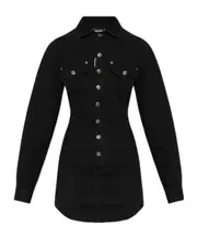 Dsquared2 Logo Patch Denim Shirt Dress IT40,IT42 Black
