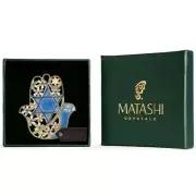 Matashi Hanging Hamsa Dove and Flowers with Star of David Wall Décor Ornament