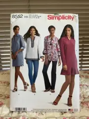 Simplicity Pattern 8552 Misses Plus Size Tunic Top or Short Dress Sz 6-14 Uncut