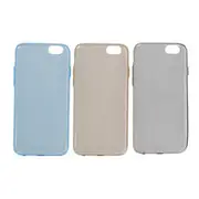 Rock Transparent Clear Invisible Dust Plug Soft TPU Case For iPhone 6 24 BLACK