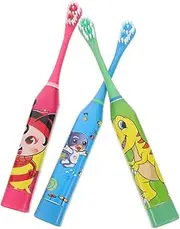 HIAKDOFT Toothbrush Boys and Girls Battery Toothbrush Toddler Toothbrush Electric Toothbrush for Boys and Girls 3 Pack