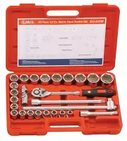 Genius Tools 26 Piece 1/2" Dr. Metric Hand Socket Set - EU-426M