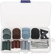 VGOL 46PCS Polishing Wheels Kit - 20PCS Silicone Rubber Wheels, 20PCS Particles & 6PCS Mandrel Shank for Jewelry Making, Woodworking & Wood Carving