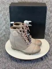 Sorel Joan of Arctic Wedge II PDX Boots Women's Size 8 Omega Taupe
