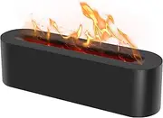 Flame Essential Oil Diffuser with 7 Colour Lights Silent Flame Effect Air Humidifier USB Powered Flame Diffuser Humidifier with Timer Waterless Auto Shut-Off Aromatherapy Diffuser for Home Office