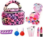 ETUCYNG Kids Washable Makeup Girls Toys | 22X Washable Girls Real Cosmetic Kits - Makeup Tool Set, Real Makeup Set, Dress Up Kit for 3-12 Year Old Little Girls, for Christmas & Birthday