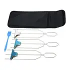 3*3 Way Grill Skewers Stainless Steel Barbecue Skewers With Brush And BBQ Bag