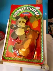 c1980s? new in package Cookie Cutter Capers panda bear teddy bear Salinas CA